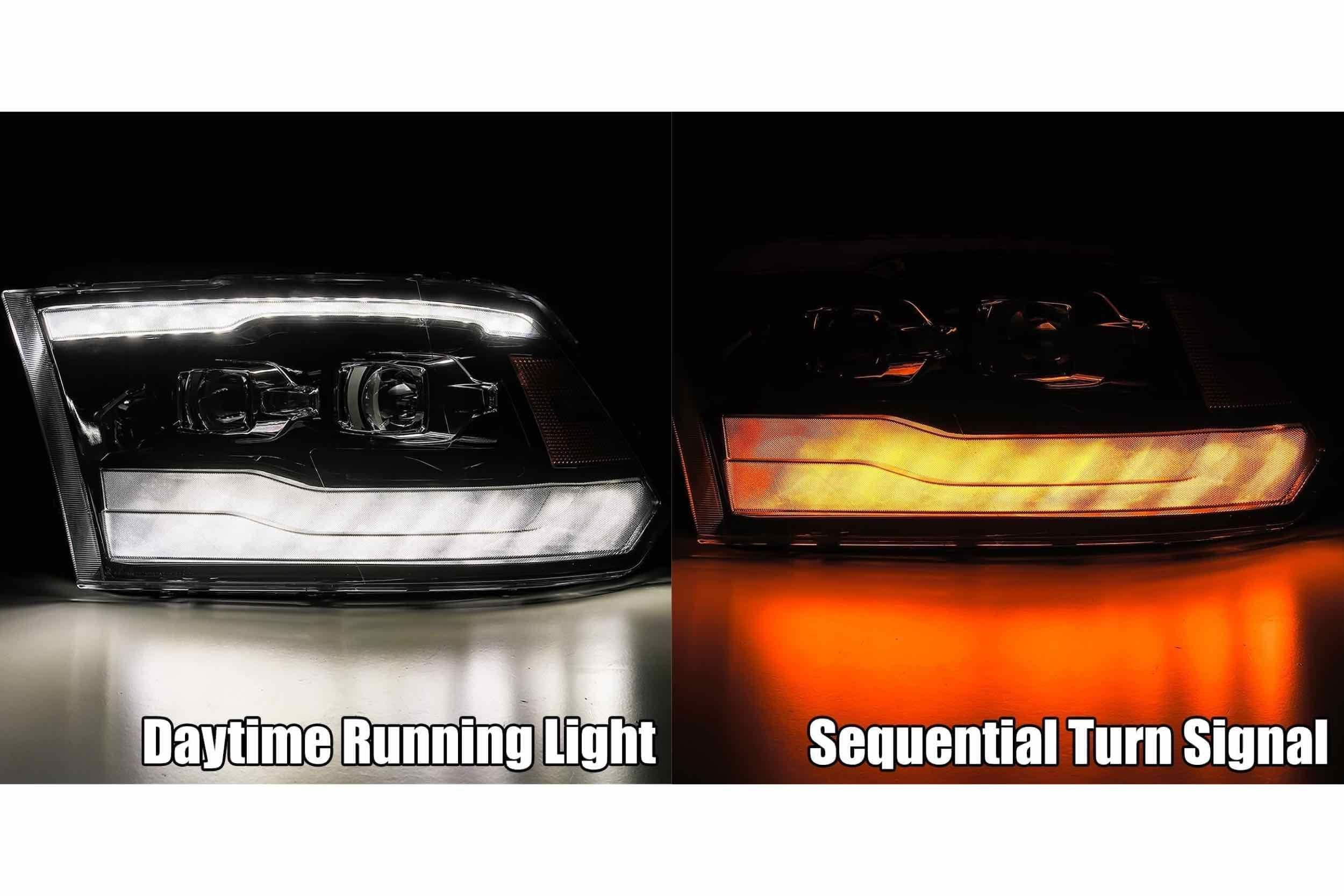 ARex (PRO-Series) Halogen Headlights: Dodge Ram (09-18) (G2) - Alpha-Black (Set)