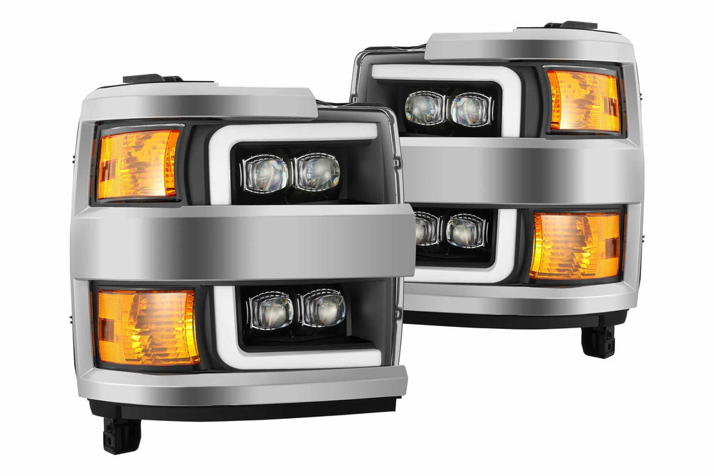 ARex Nova LED Headlights: Chevy Silverado HD (15-19) - Jet Black (Set)