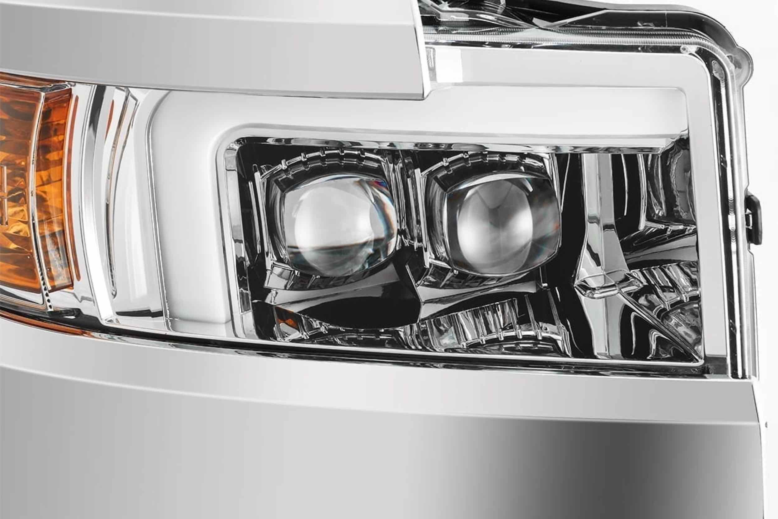 ARex Nova LED Headlights: Chevy Silverado HD (15-19) - Jet Black (Set)