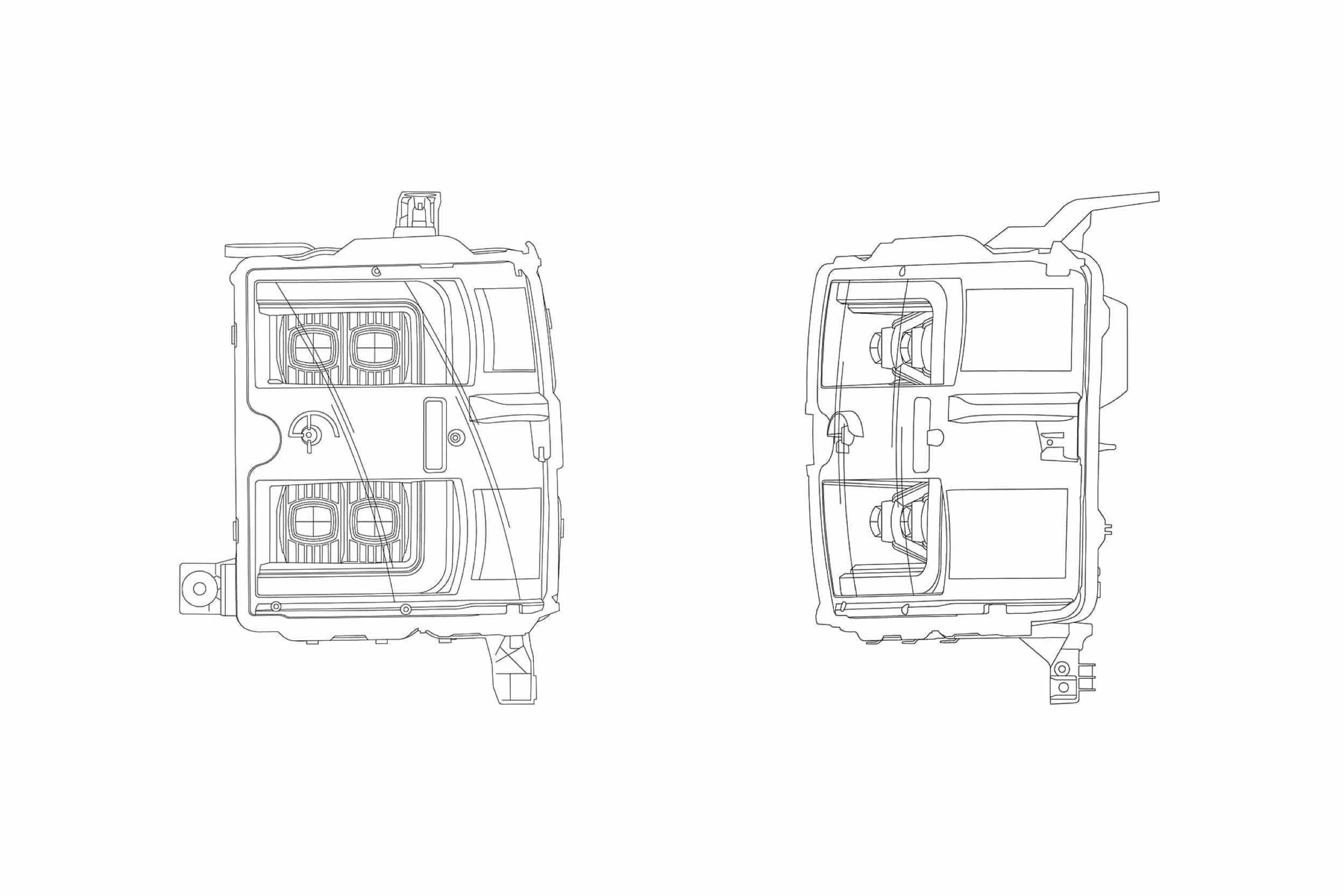 ARex Nova LED Headlights: Chevy Silverado HD (15-19) - Chrome (Set)