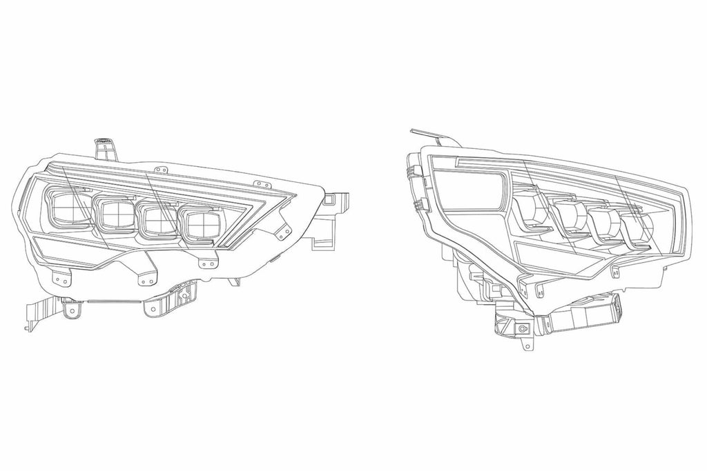ARex Nova LED Headlights: Toyota 4Runner (14-20) - Chrome (Set)
