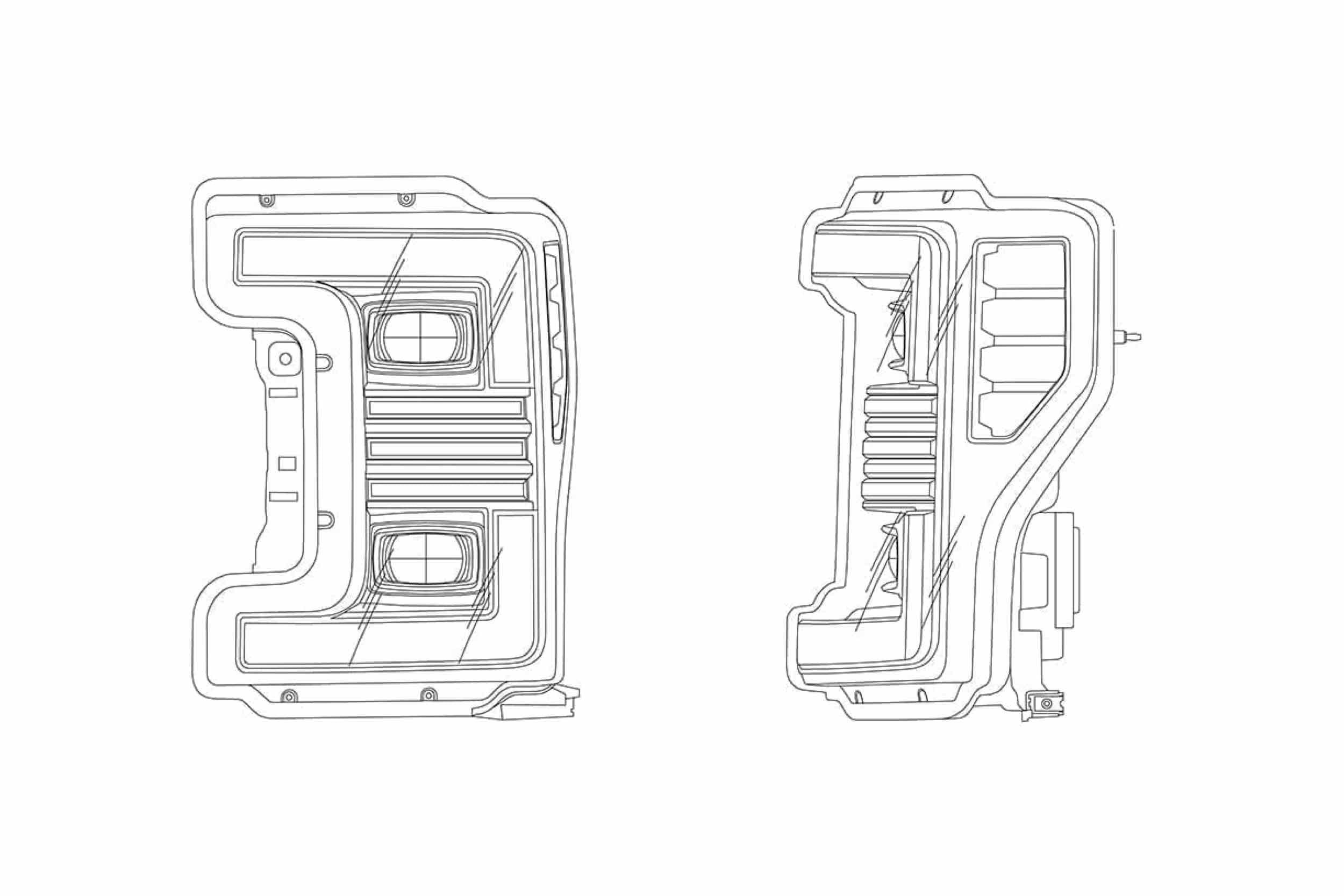ARex (PRO-Series) Halogen Headlights: Ford Super Duty (17-19) - Jet Black (Set)