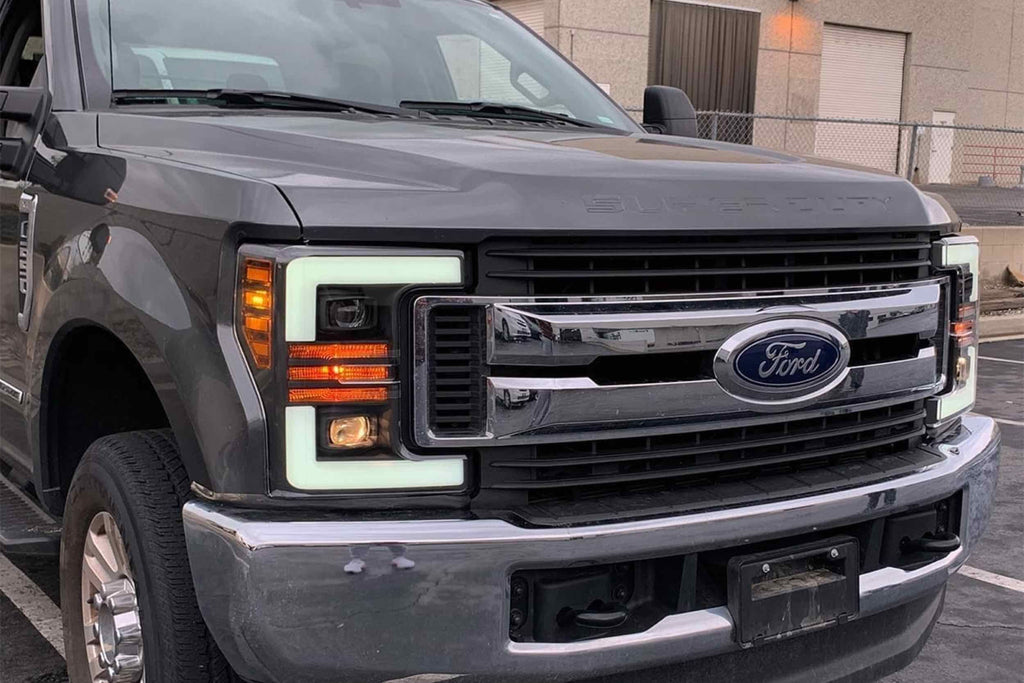ARex (PRO-Series) Halogen Headlights: Ford Super Duty (17-19) - Black (Set)