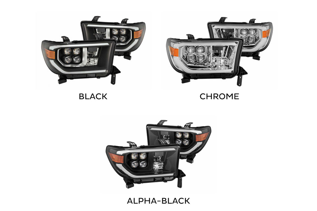 ARex Nova LED Headlights: Toyota Tundra (07-13) - Alpha-Black w/ Adj (Set)