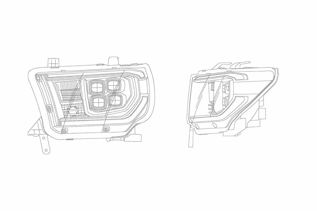 ARex Nova LED Headlights: Toyota Tundra (07-13) - Gloss Black (Set)