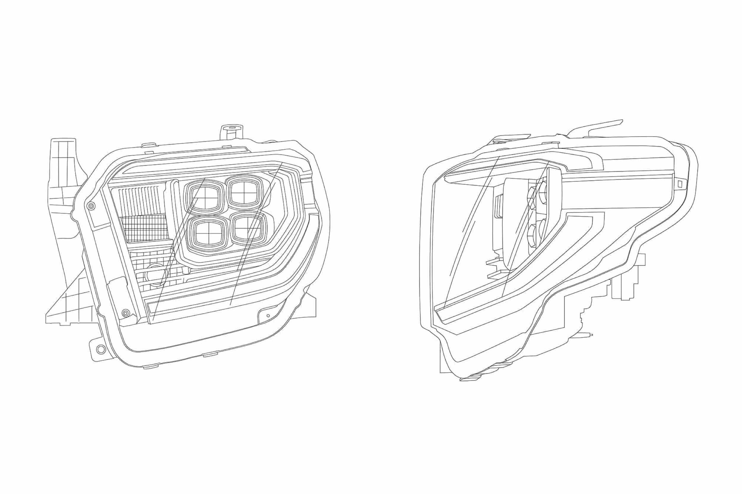 ARex Nova LED Headlights: Toyota Tundra (14-20) - Matte Black / Chrome (Set)