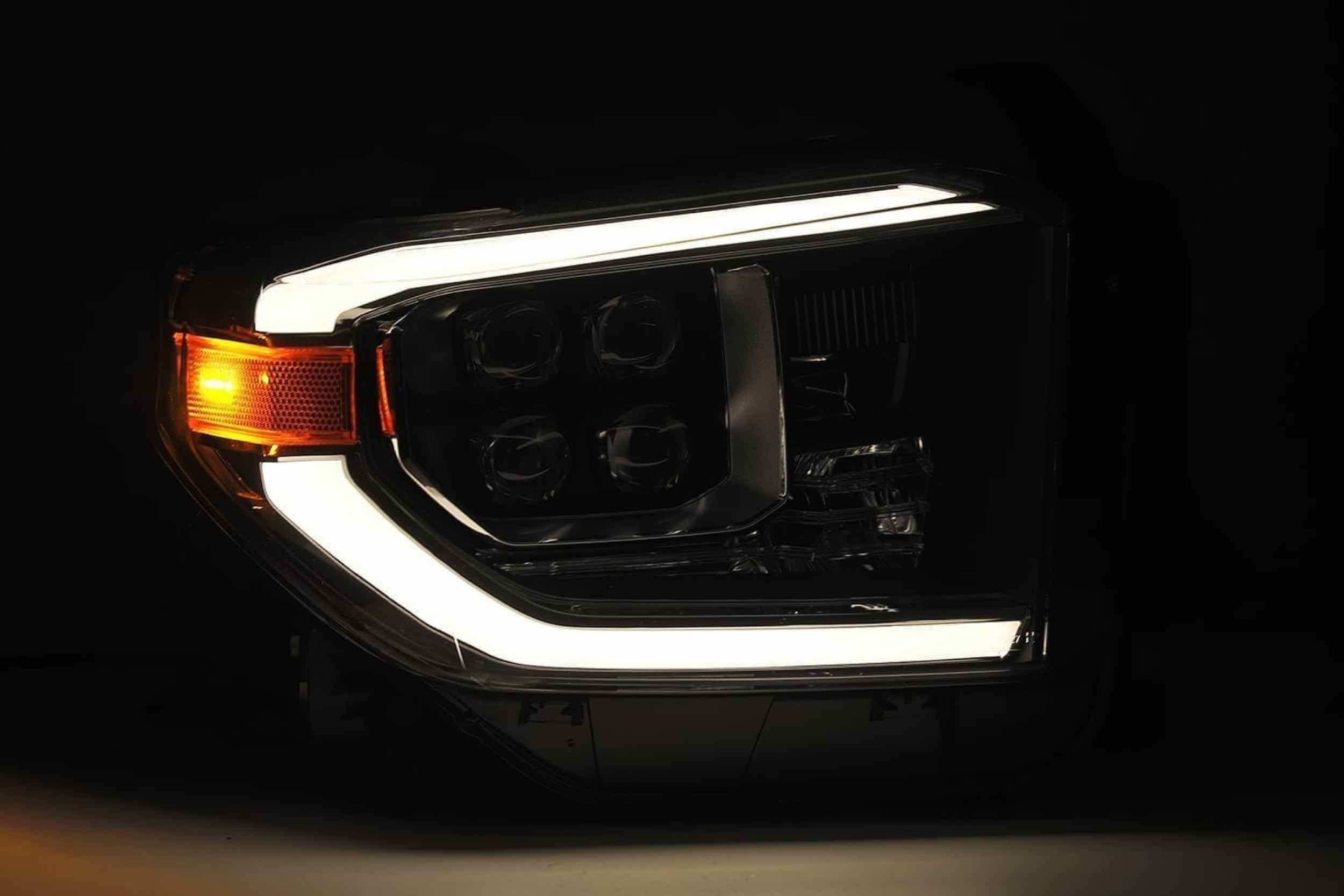 ARex Nova LED Headlights: Toyota Tundra (14-20) - Matte Black / Chrome (Set)