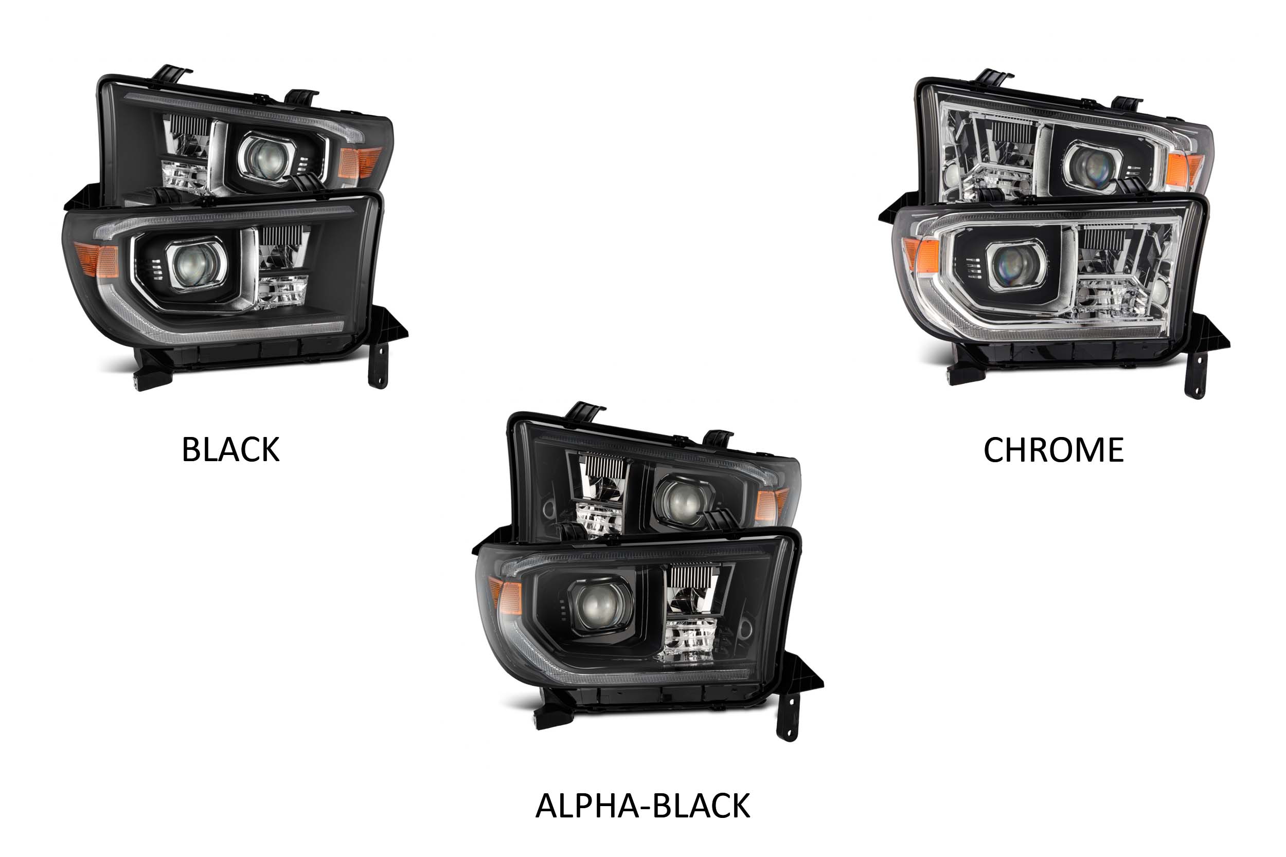 ARex Luxx LED Headlights: Toyota Tundra (07-13) - Black w/ Adj (Set)