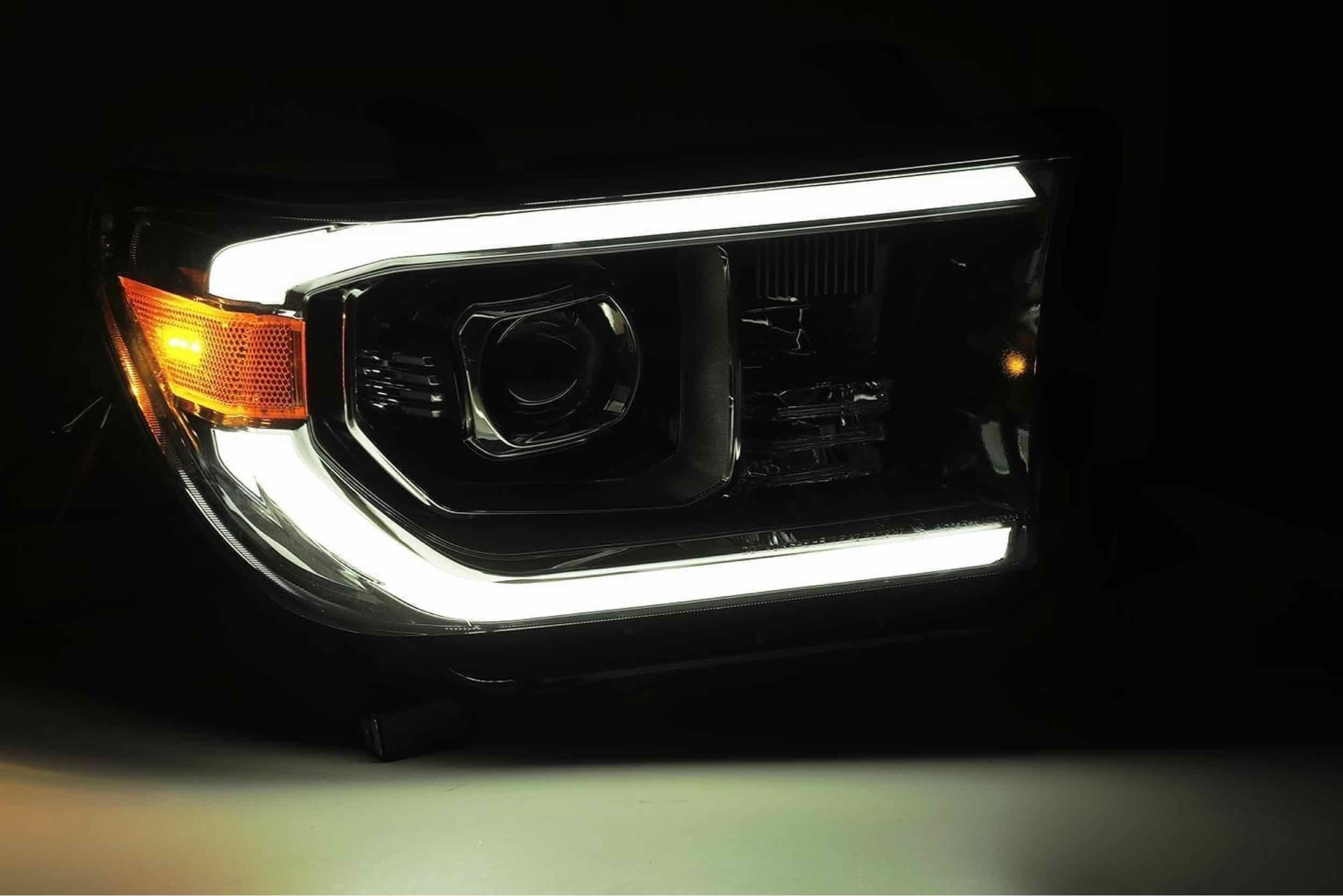 ARex Luxx LED Headlights: Toyota Tundra (07-13) - Black w/ Adj (Set)