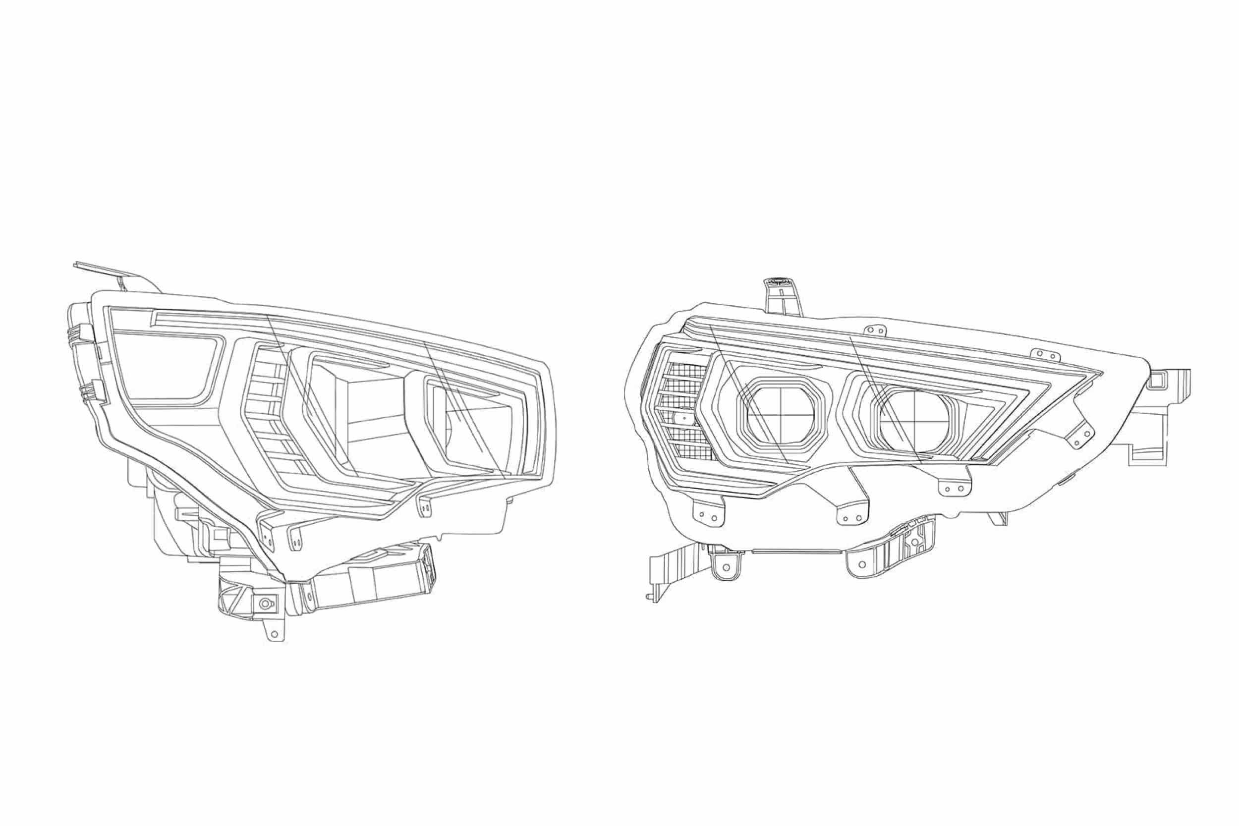 ARex (PRO-Series) Halogen Headlights:: Toyota 4Runner (14-20) - Matte Black / Chrome (Set)