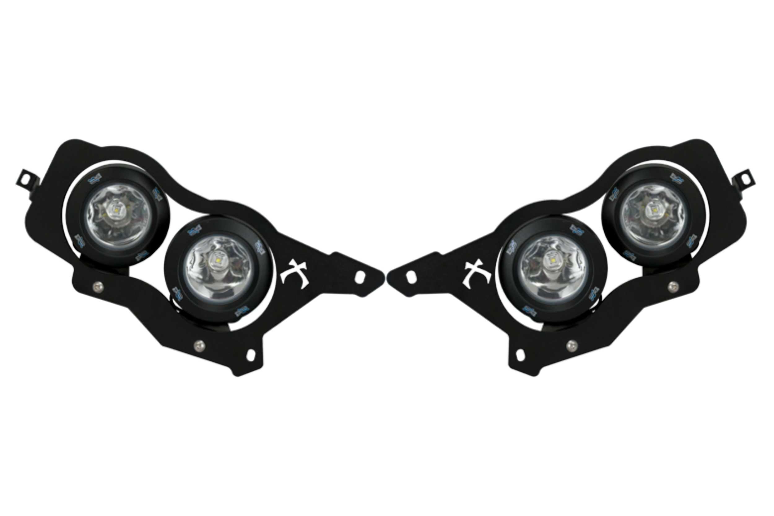 Vision X LED Headlights: Polaris RZR (14-16) (2x XIL-OPRH110 + 2x XIL-OPRH120 / Brackets / Wiring)