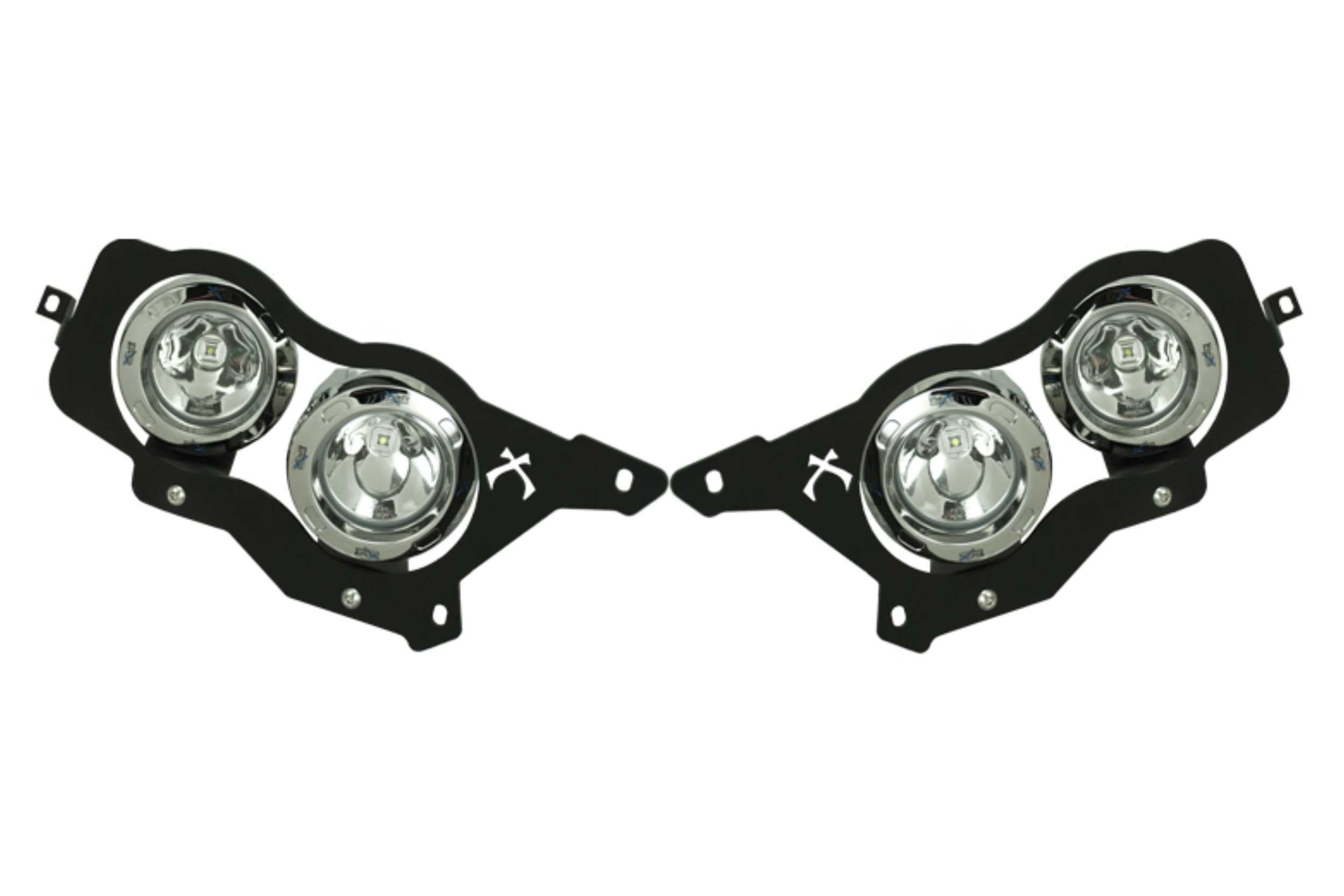 Vision X LED Headlights: Polaris RZR (14-16) (4x XIL-OPRH110 / Brackets / Wiring)