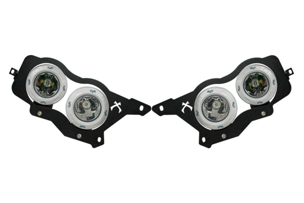 Vision X LED Headlights: Polaris RZR (14-16) (4x XIL-OPRH110 / Brackets / Wiring)