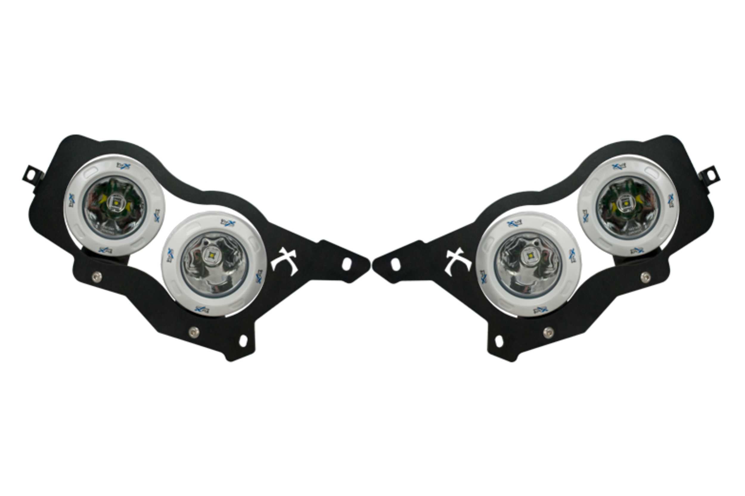 Vision X LED Headlights: Polaris RZR (14-16) (2x XIL-OPRH110 + 2x XIL-OPRH120 / Brackets / Wiring)