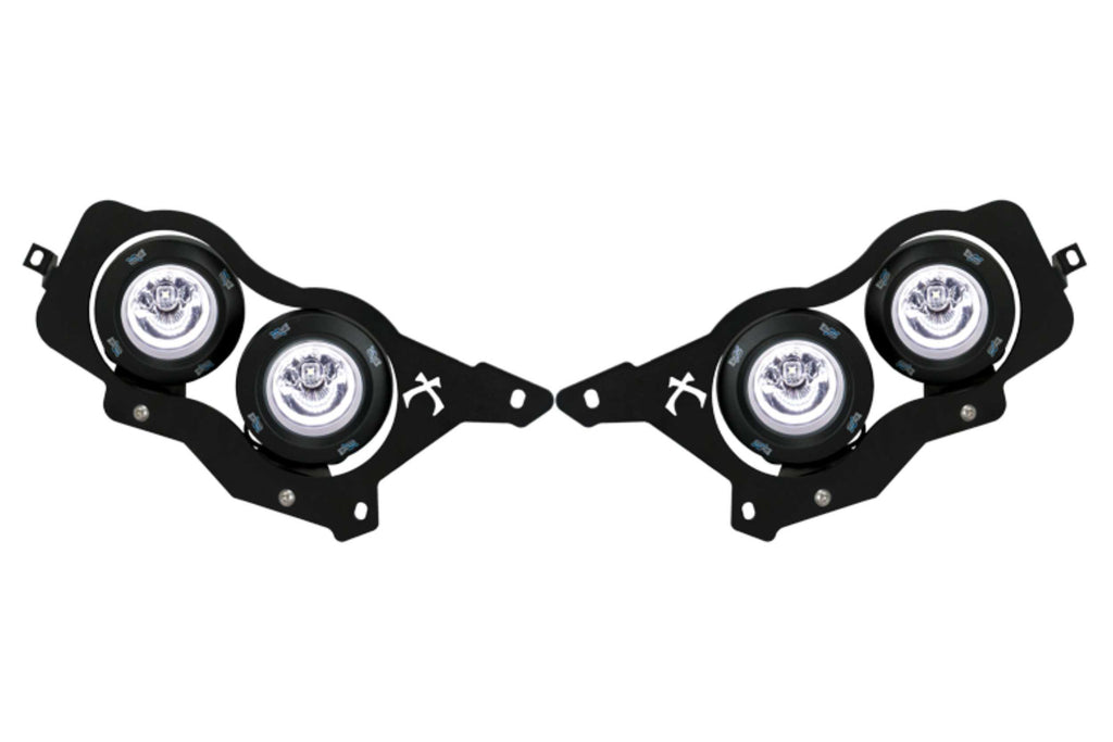 Vision X LED Headlights: Polaris RZR (14-16) (2x XIL-OPRH110 + 2x XIL-OPRH120 / Brackets / Wiring)