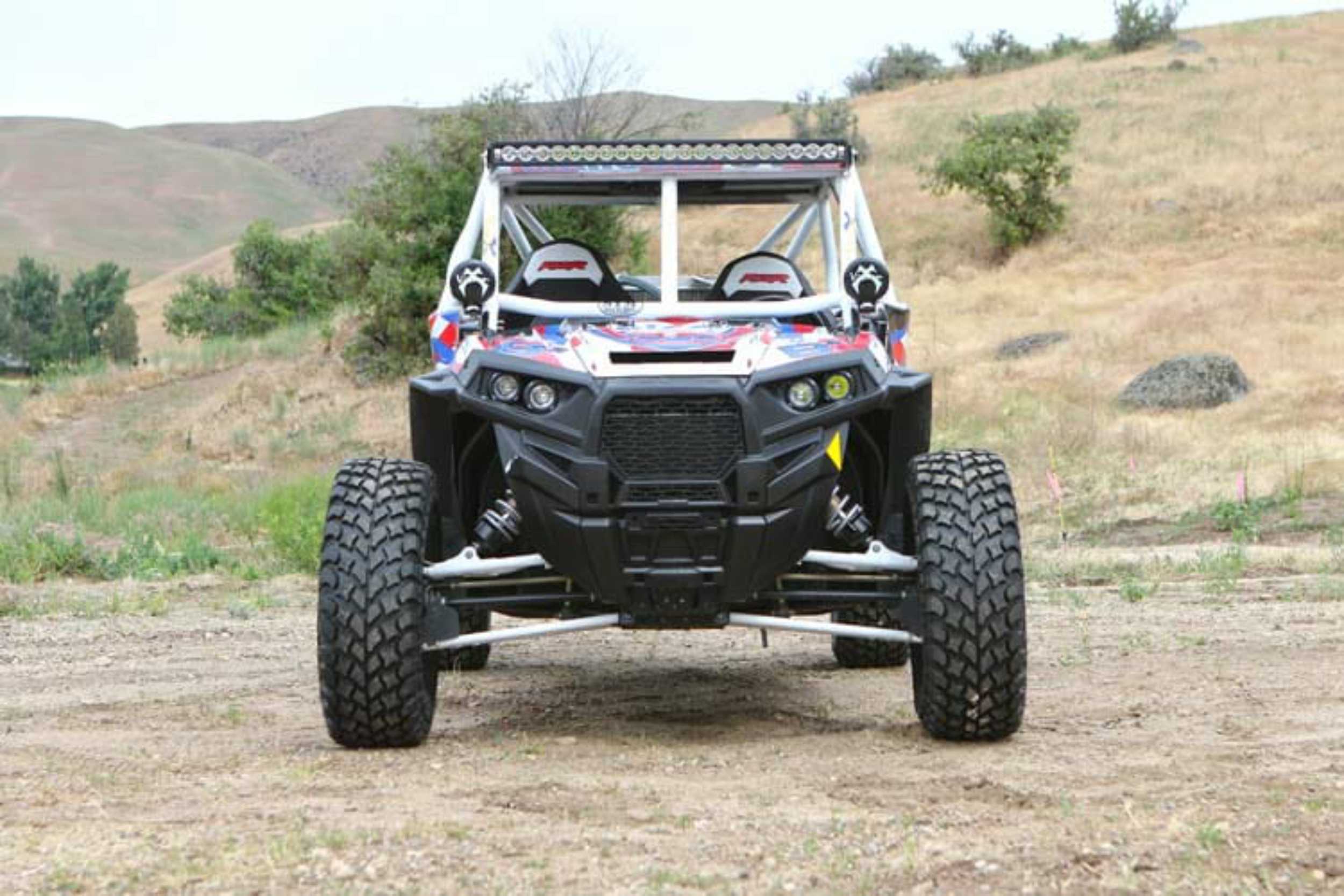 Vision X LED Headlights: Polaris RZR (14-16) (2x XIL-OPRH110 + 2x XIL-OPRH120 / Brackets / Wiring)