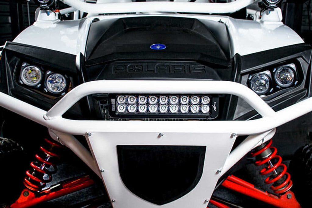 Vision X LED Headlights: Polaris RZR (14-16) (4x XIL-OPRH110 / Brackets / Wiring)