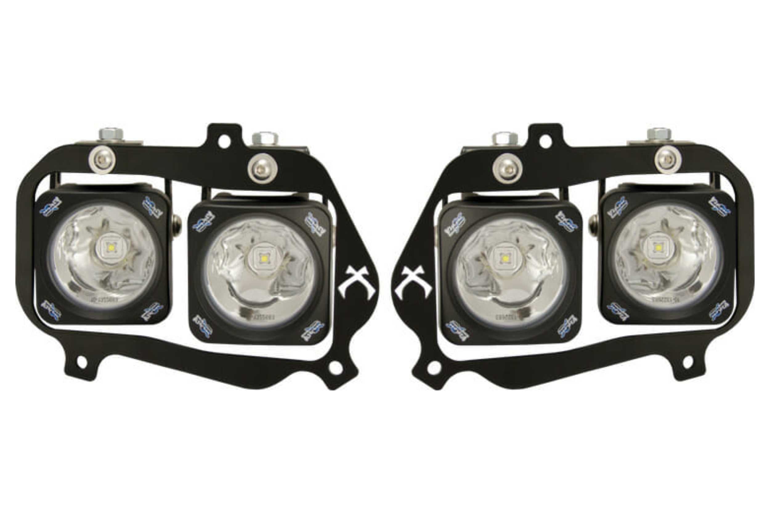 Vision X LED Headlights: Polaris RZR (08-13) (4x XIL-OPRH110 + Halo / Brackets / Wiring)