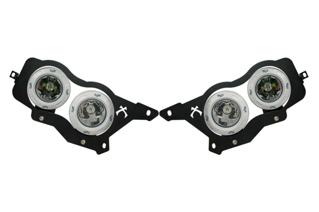Vision X LED Headlights: Polaris RZR (08-13) (4x XIL-OPRH110 + Halo / Brackets / Wiring)