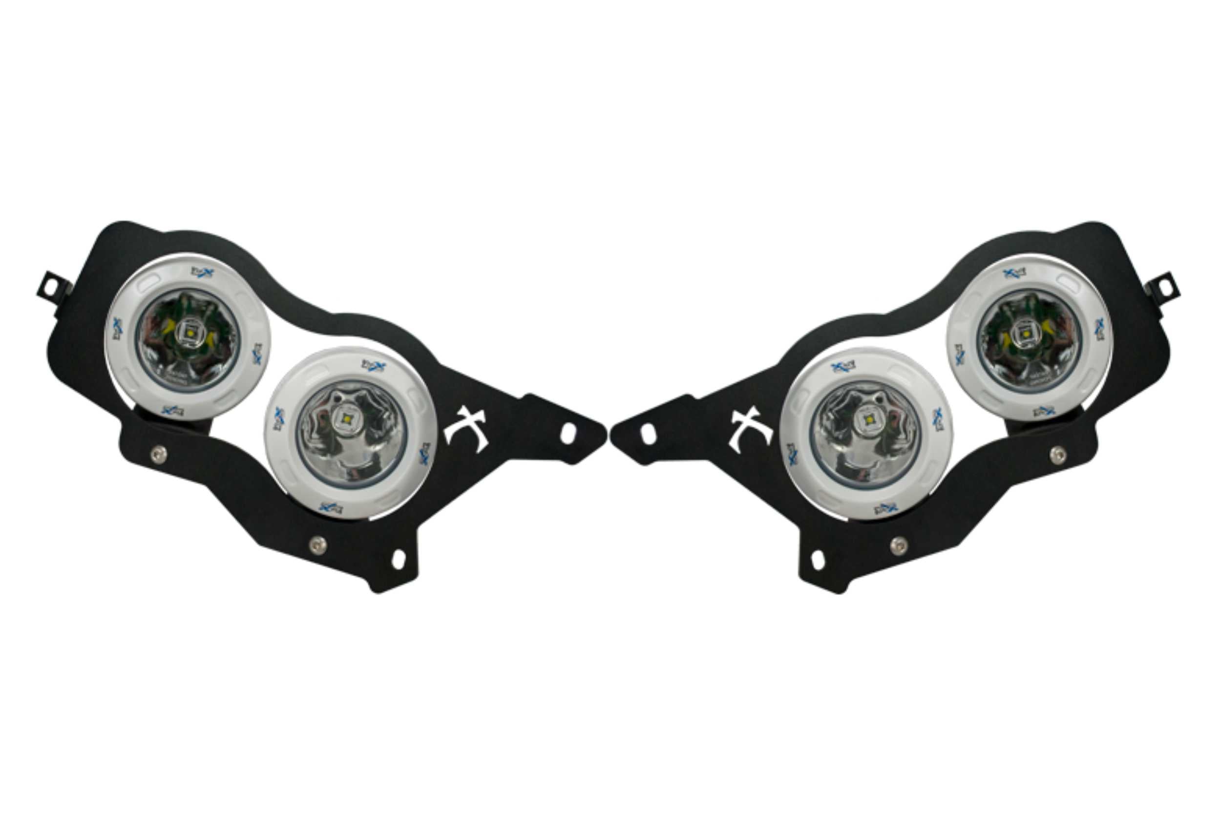 Vision X LED Headlights: Polaris RZR (08-13) (4x XIL-OPRH110 / Brackets / Wiring)