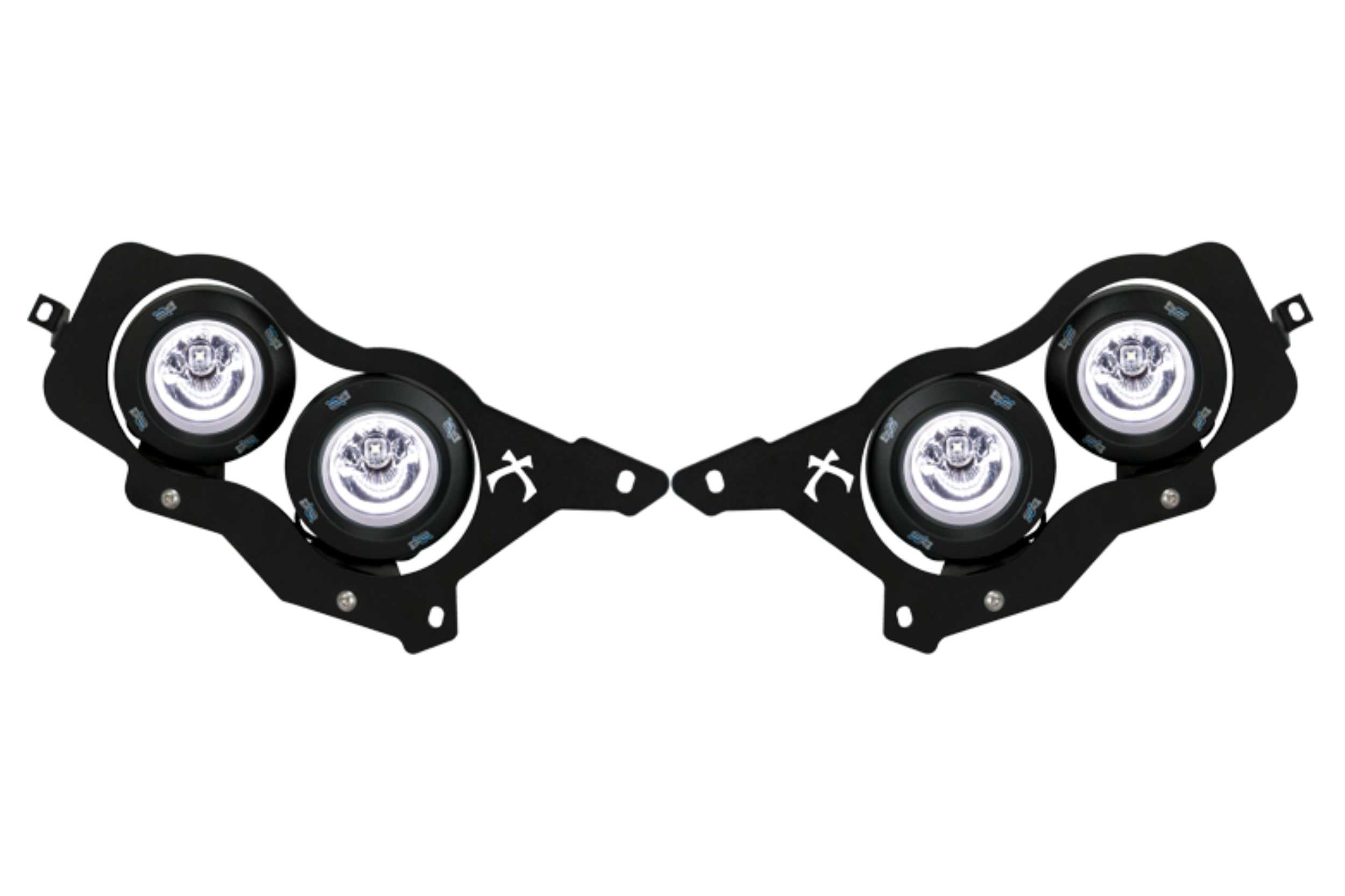 Vision X LED Headlights: Polaris RZR (08-13) (4x XIL-OPRH110 + Halo / Brackets / Wiring)