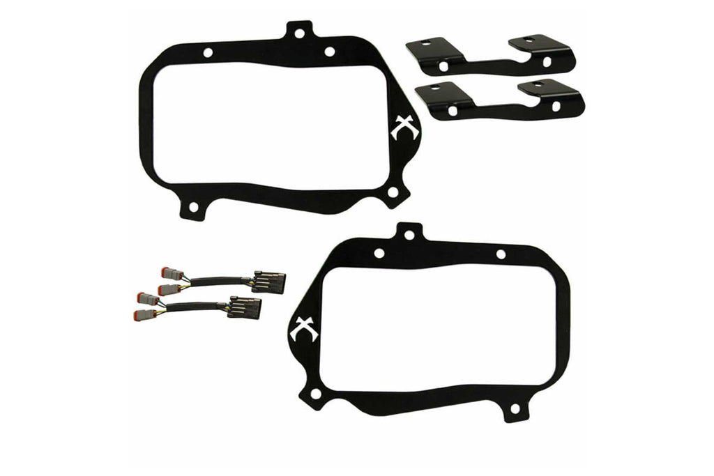Vision X LED Headlights: Polaris RZR (08-13) (4x XIL-OPRH110 / Brackets / Wiring)