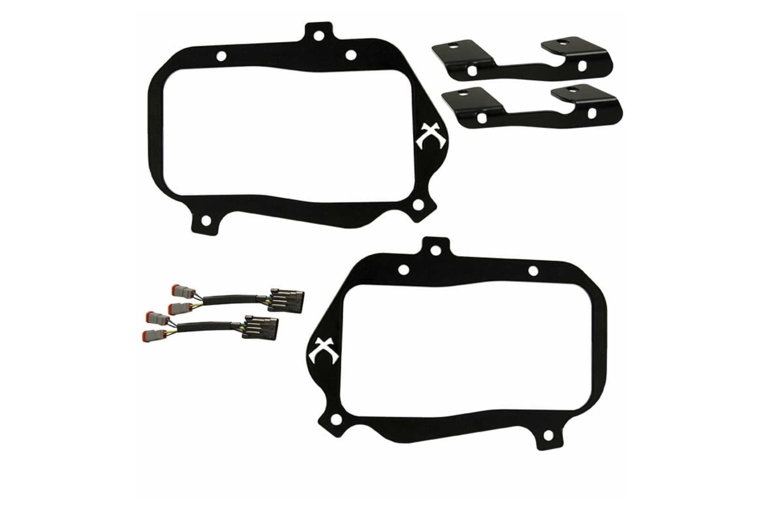Vision X LED Headlights: Polaris RZR (08-13) (4x XIL-OPRH110 / Brackets / Wiring)