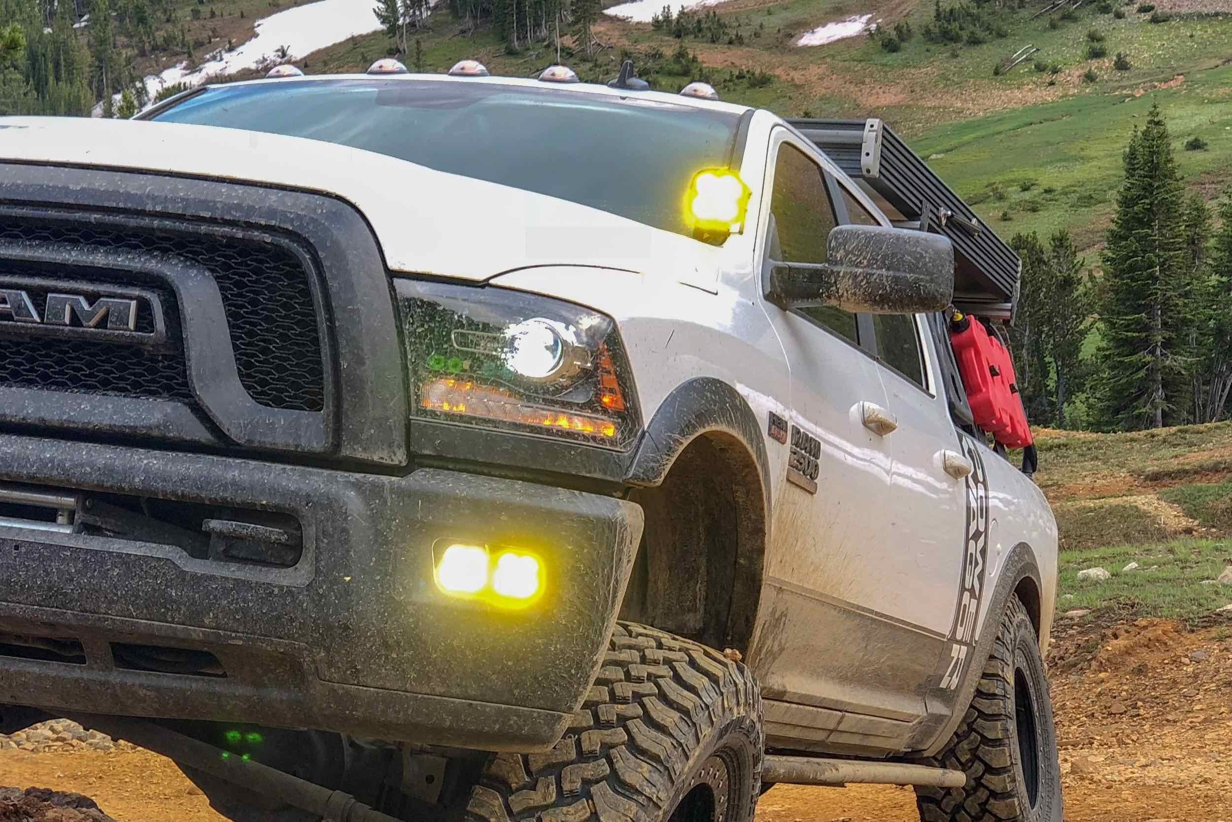 BD LED Fog Kit: Dodge Ram (Horizontal Fogs) (White / Squadron SAE)