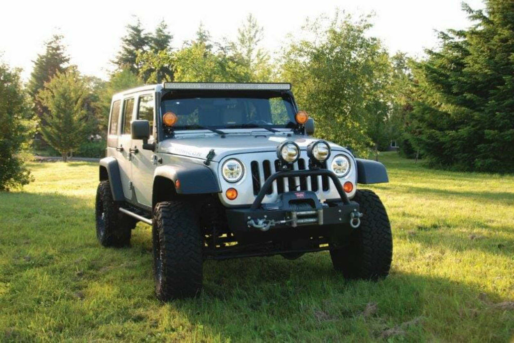 Vision X LED Headlights: (Each / 7in Round / Chrome / White Halo)
