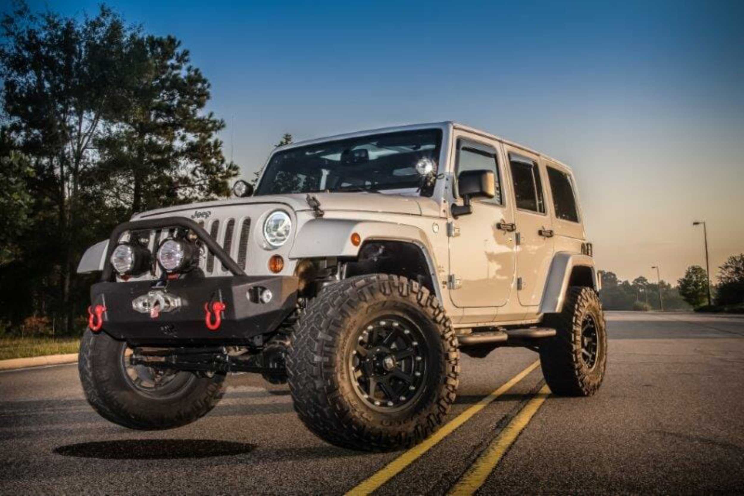 Vision X LED Headlights: (Each / 7in Round / Black / Amber Halo)