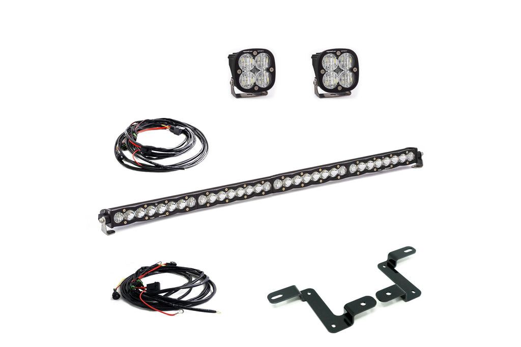 BD Cowl Light Kit: Jeep Wrangler JL (1x 40in S8 Bar + 2x Squadron Sport)