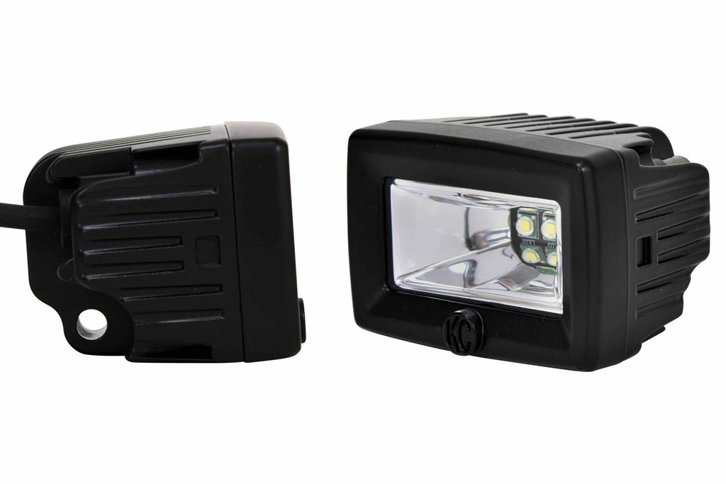 C2 2in LED Pod System: (Pair / Flood Beam / With Harness)