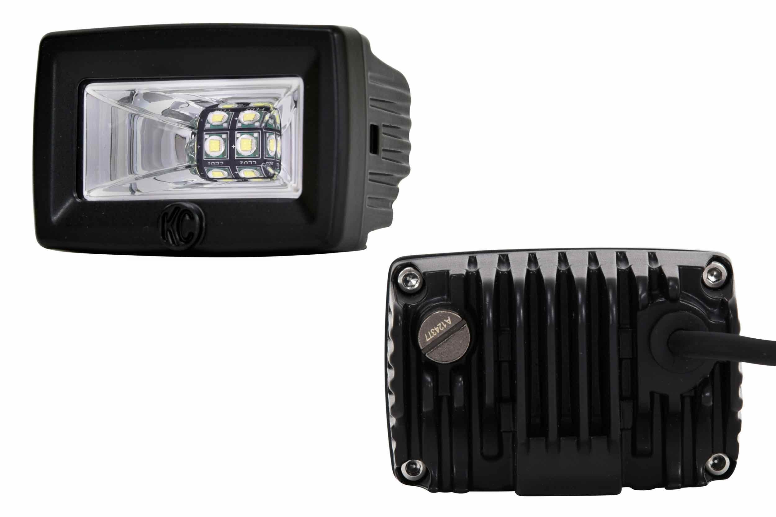 C2 2in LED Pod System: (Pair / Flood Beam / With Harness)