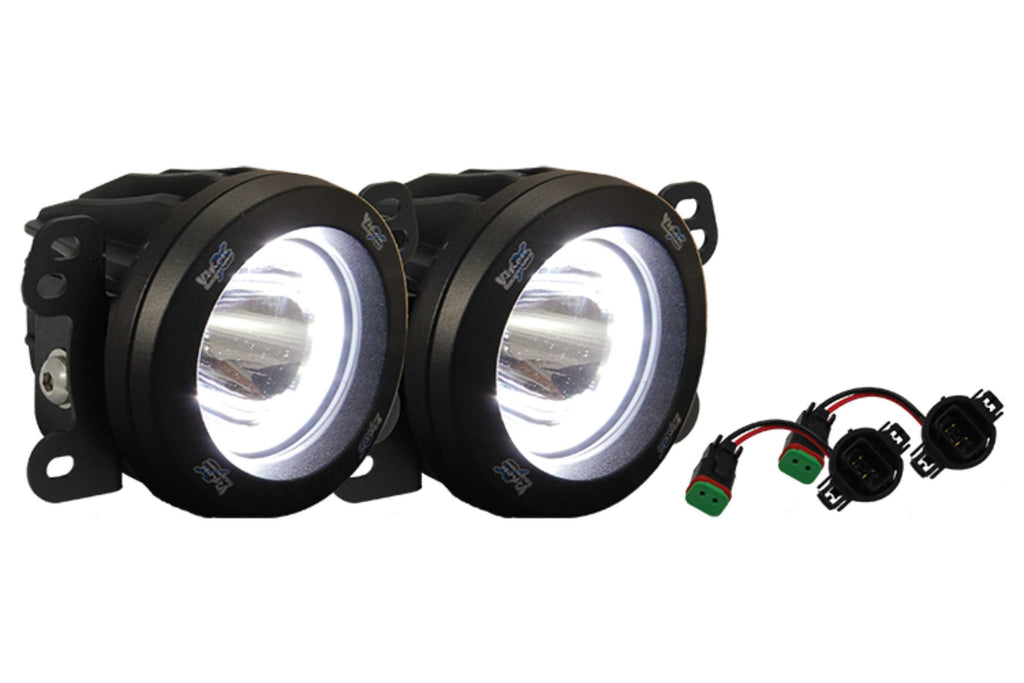 Vision X LED Fog Light System: Wrangler JK (13-17) (2x Optimus 20 Halo Pods / Amber)
