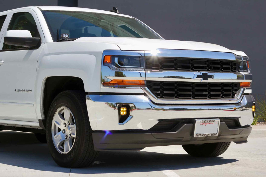 BD LED Fog Kit: Silverado 1500 (16-18) (Clear / Squadron SAE)