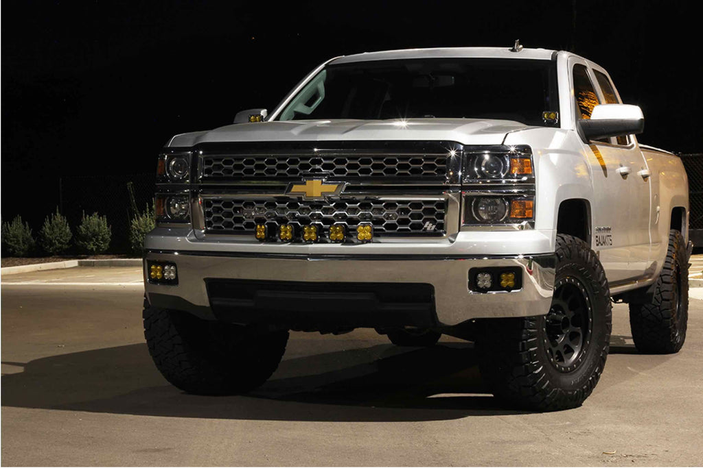 BD LED Fog Kit: Silverado 1500 (14-15) (White W/C & Sport D/C / Squadron SAE)