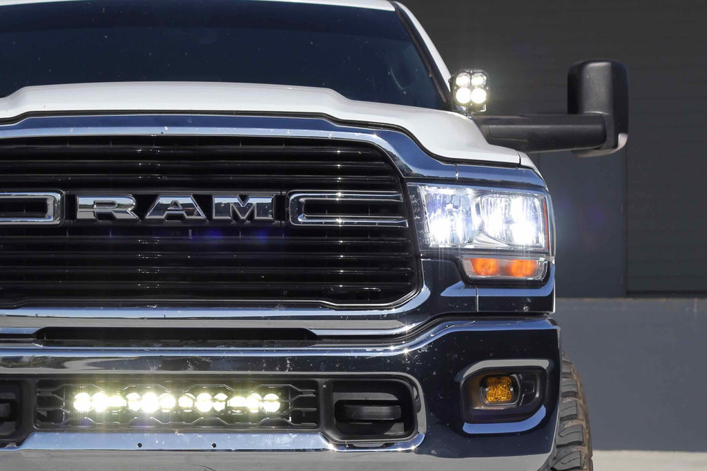 BD LED Fog Kit: Dodge Ram HD (19+) (White / Squadron SAE)
