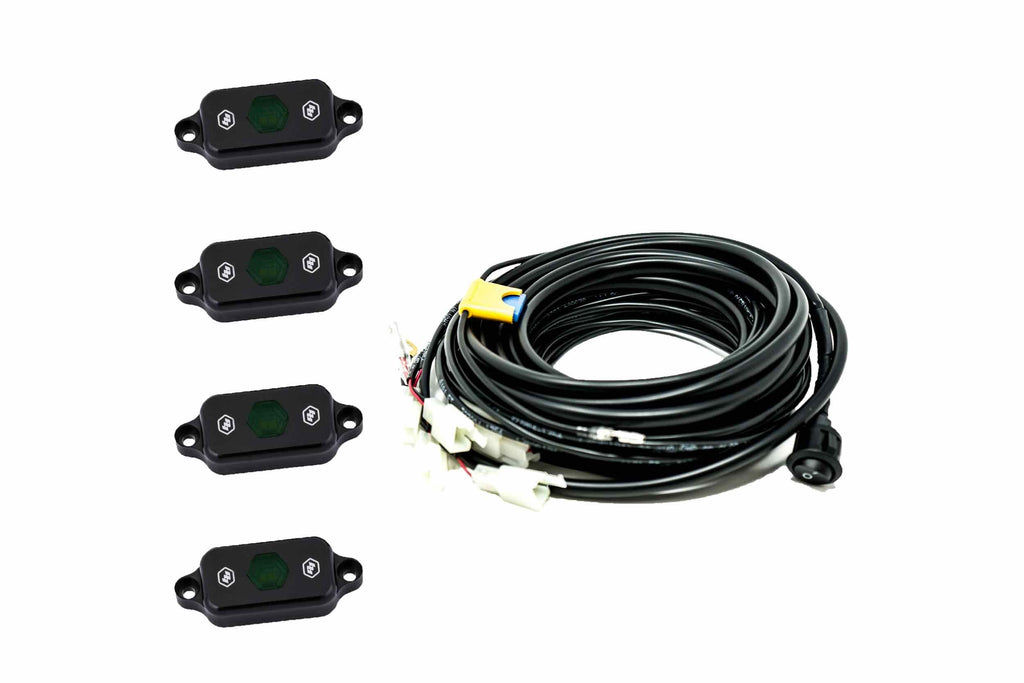 BD LED Rock Light System: (4 pcs / Green)