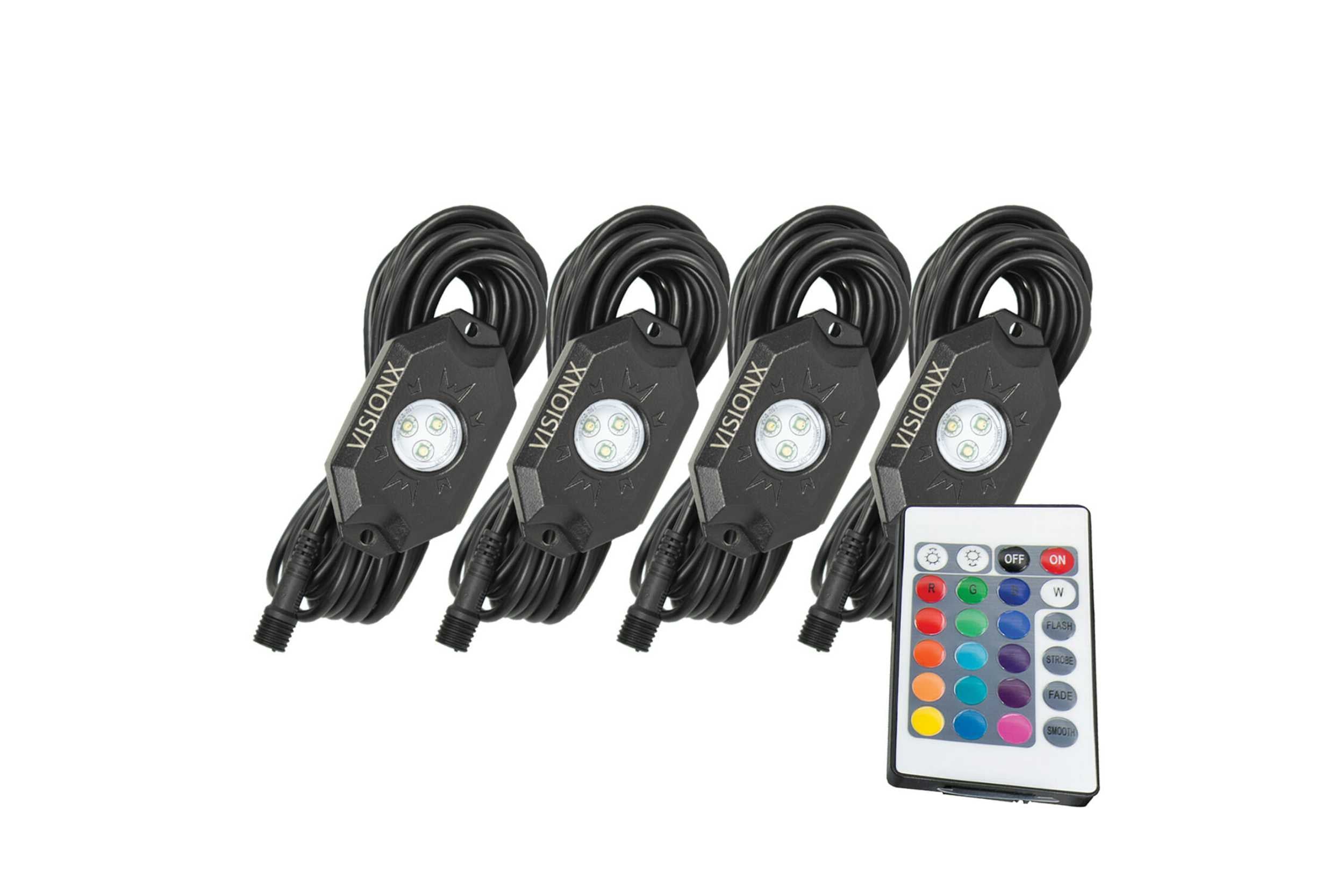 Vision X LED Rock Light System: (9W / 4 Pod Set / Amber)