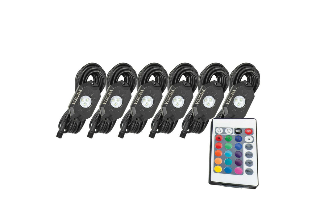 Vision X LED Rock Light System: (9W / 4 Pod Set / Amber)