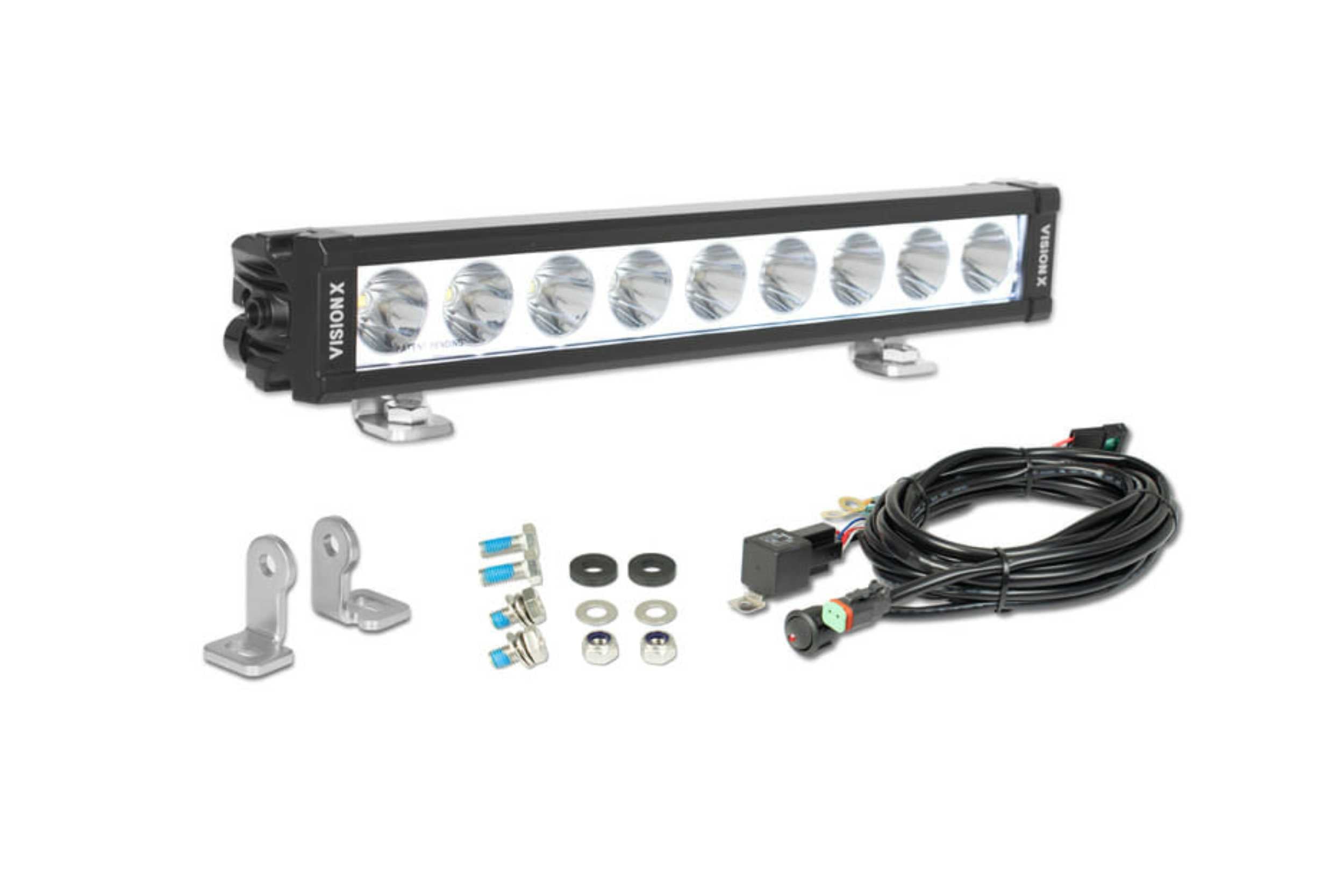 Vision X Light Bar: 5.63in (3-LED / XPL / Straight / Halo / Incl. L Brackets & Harness)