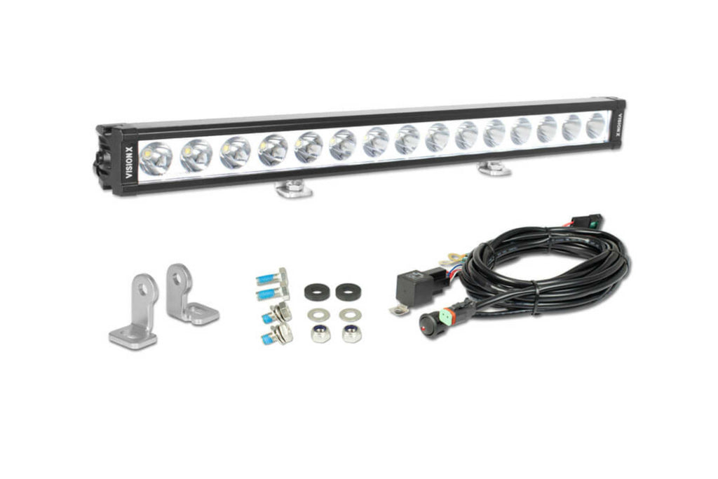 Vision X Light Bar: 5.63in (3-LED / XPL / Straight / Halo / Incl. L Brackets & Harness)