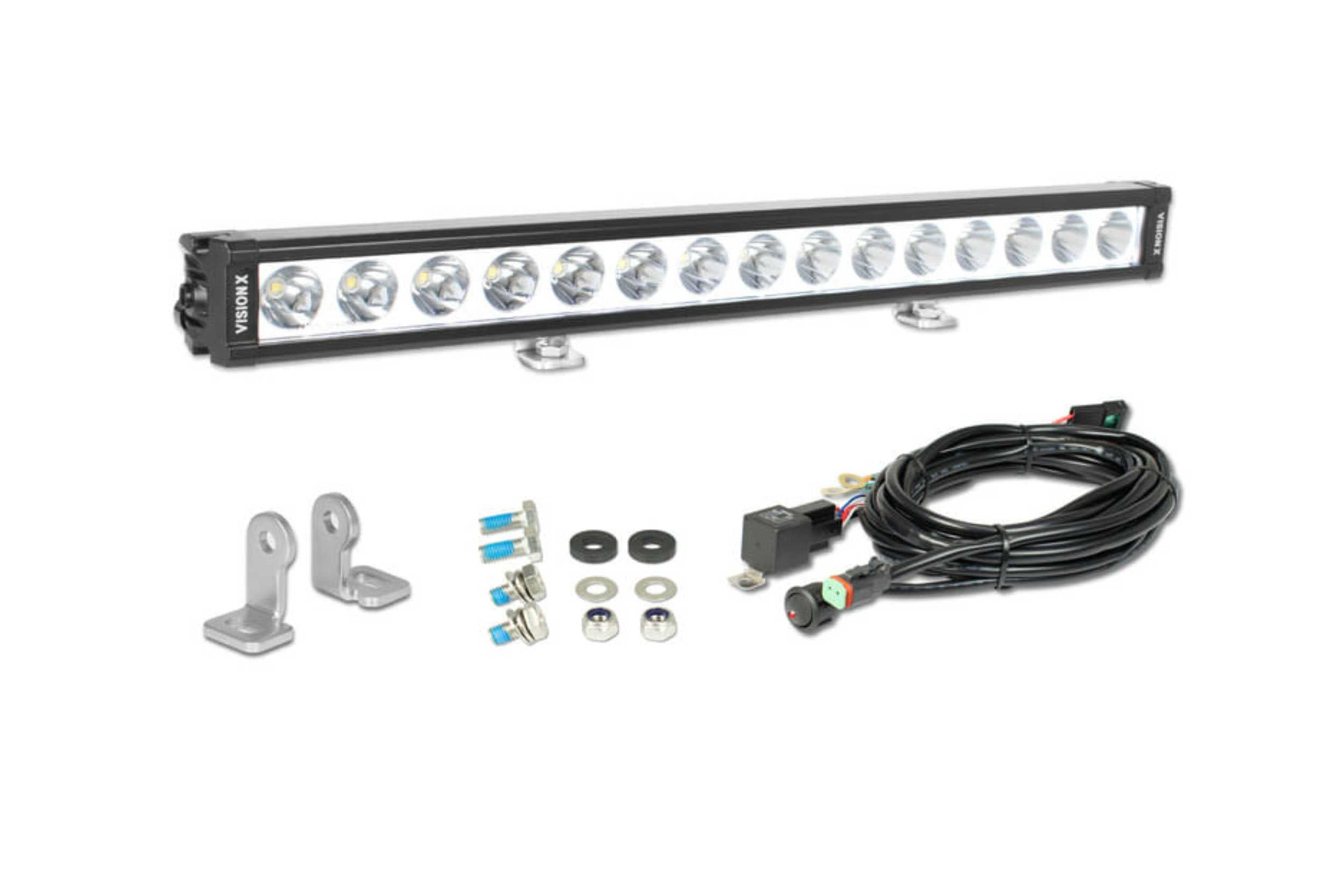 Vision X Light Bar: 20.75in (15-LED / XPL / Straight / Halo / Incl. L Brackets & Harness)