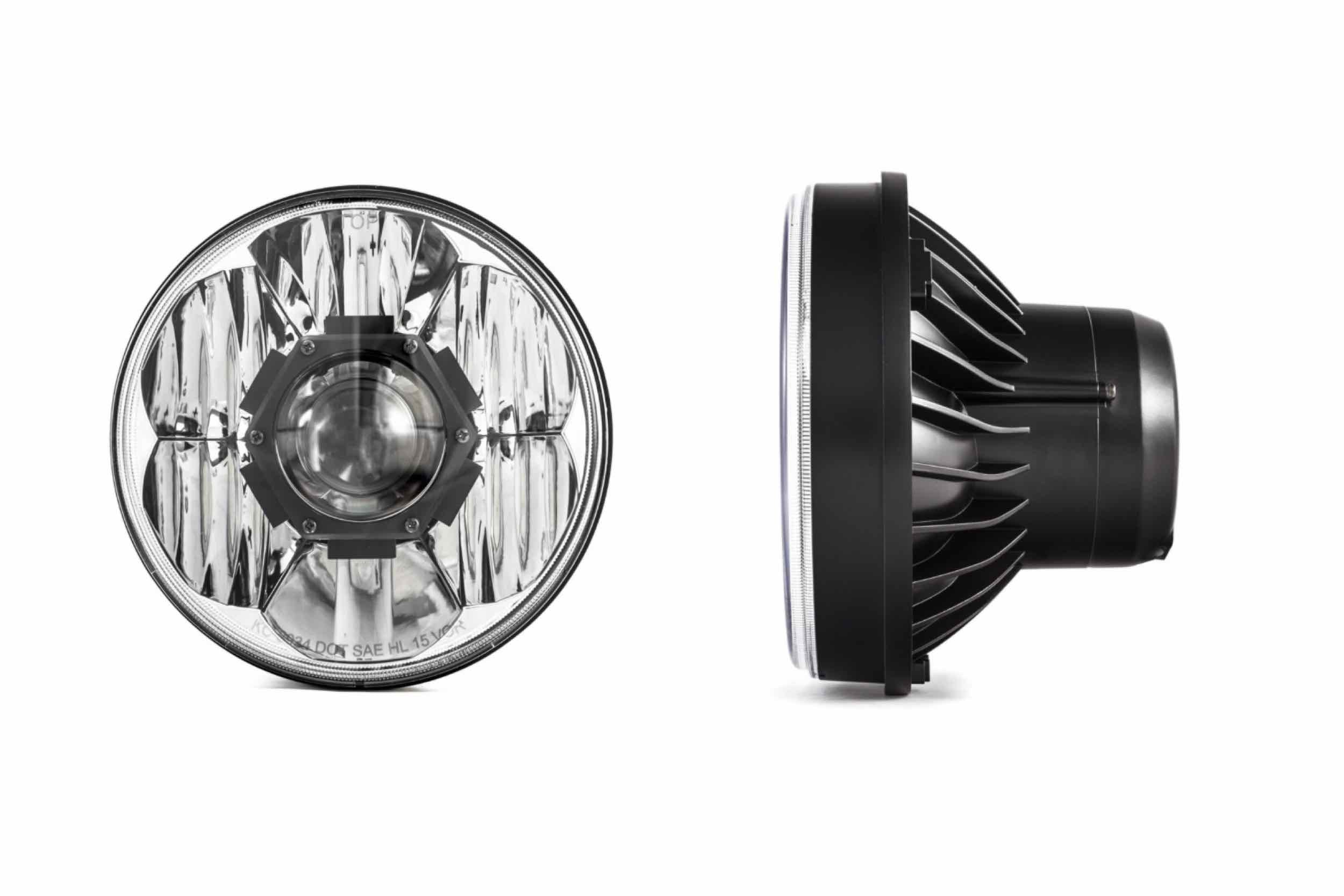 KC Hilites Gravity LED Pro Headlight: (7in for Jeep JL/JT / Pair)