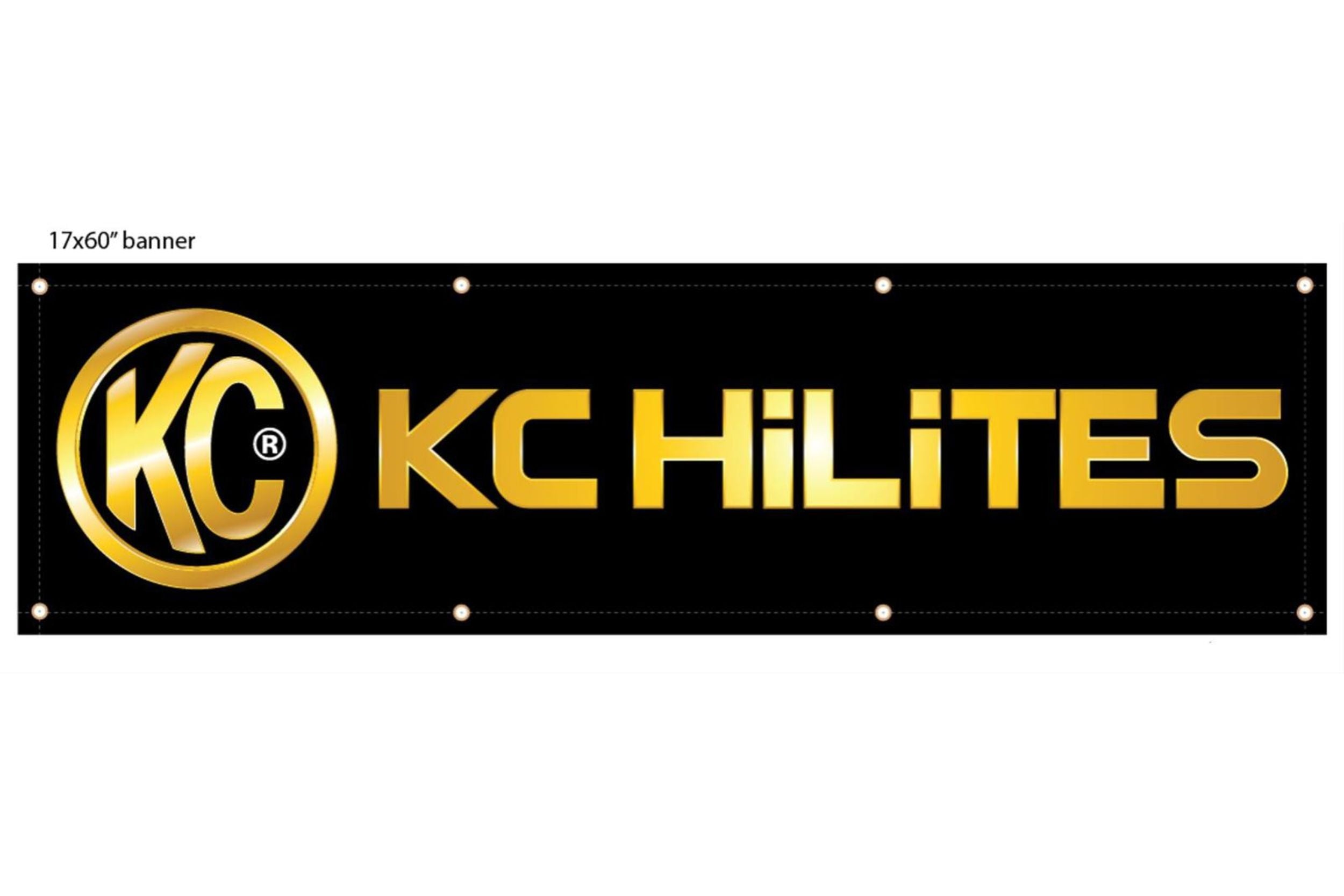 Banner: KC Hi-Lites (17in x 60in / Black w/ Yellow KC Logo)