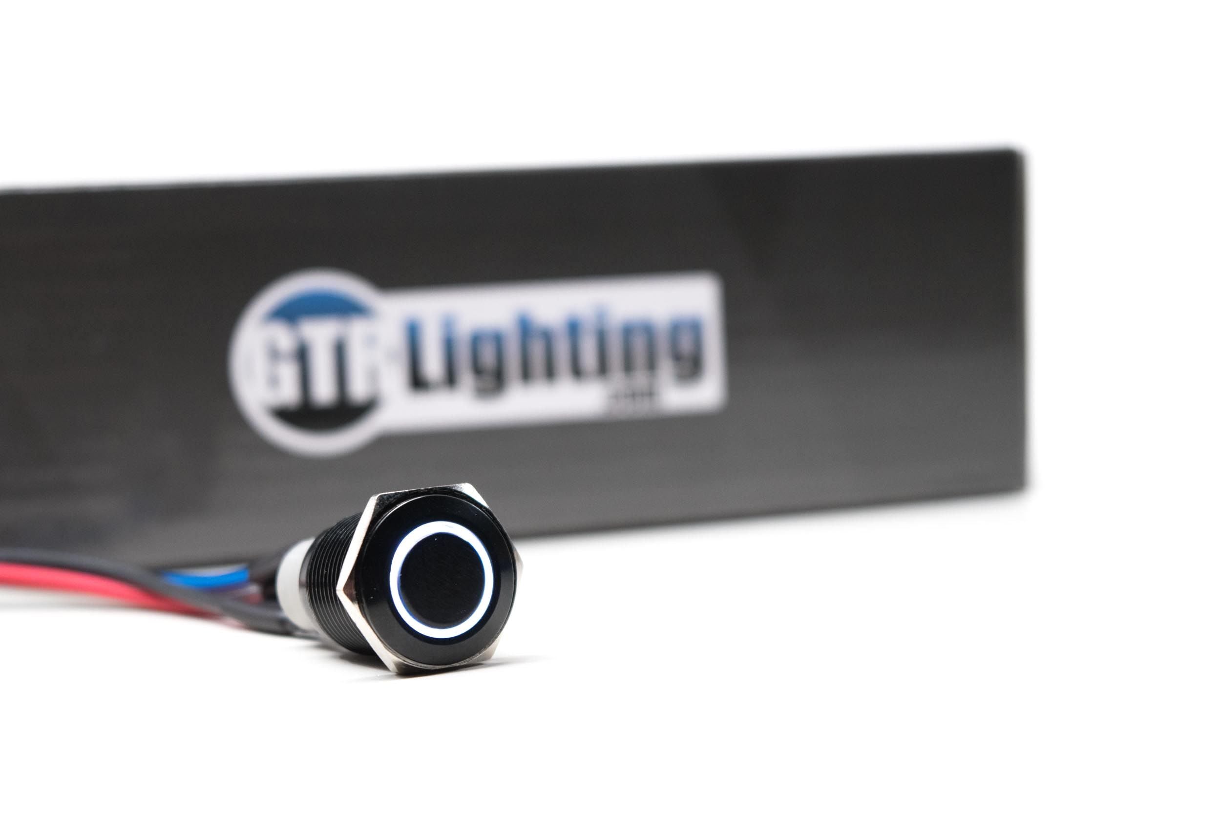 Switch: GTR Halo (Stainless/Momentary/Red LED)