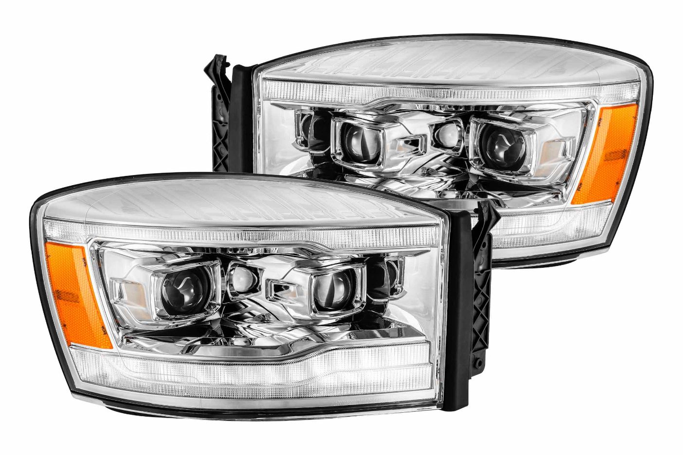 ARex (PRO-Series) Halogen Headlights:: Dodge Ram (06-08) - Chrome (Set)