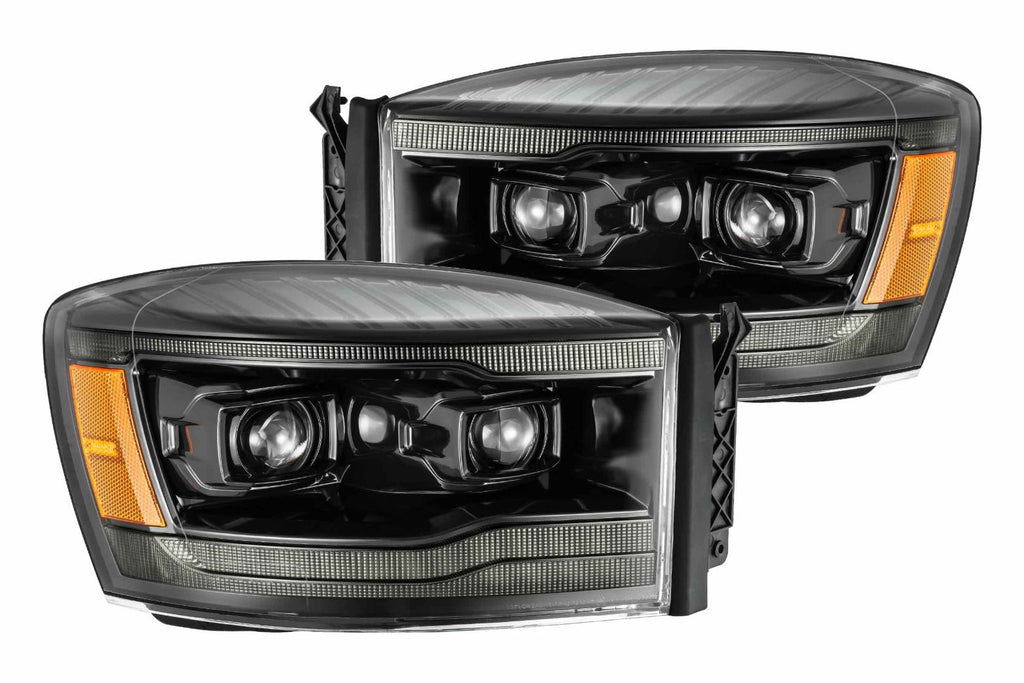 ARex (PRO-Series) Halogen Headlights: Dodge Ram (06-08) - Alpha-Black (Set)