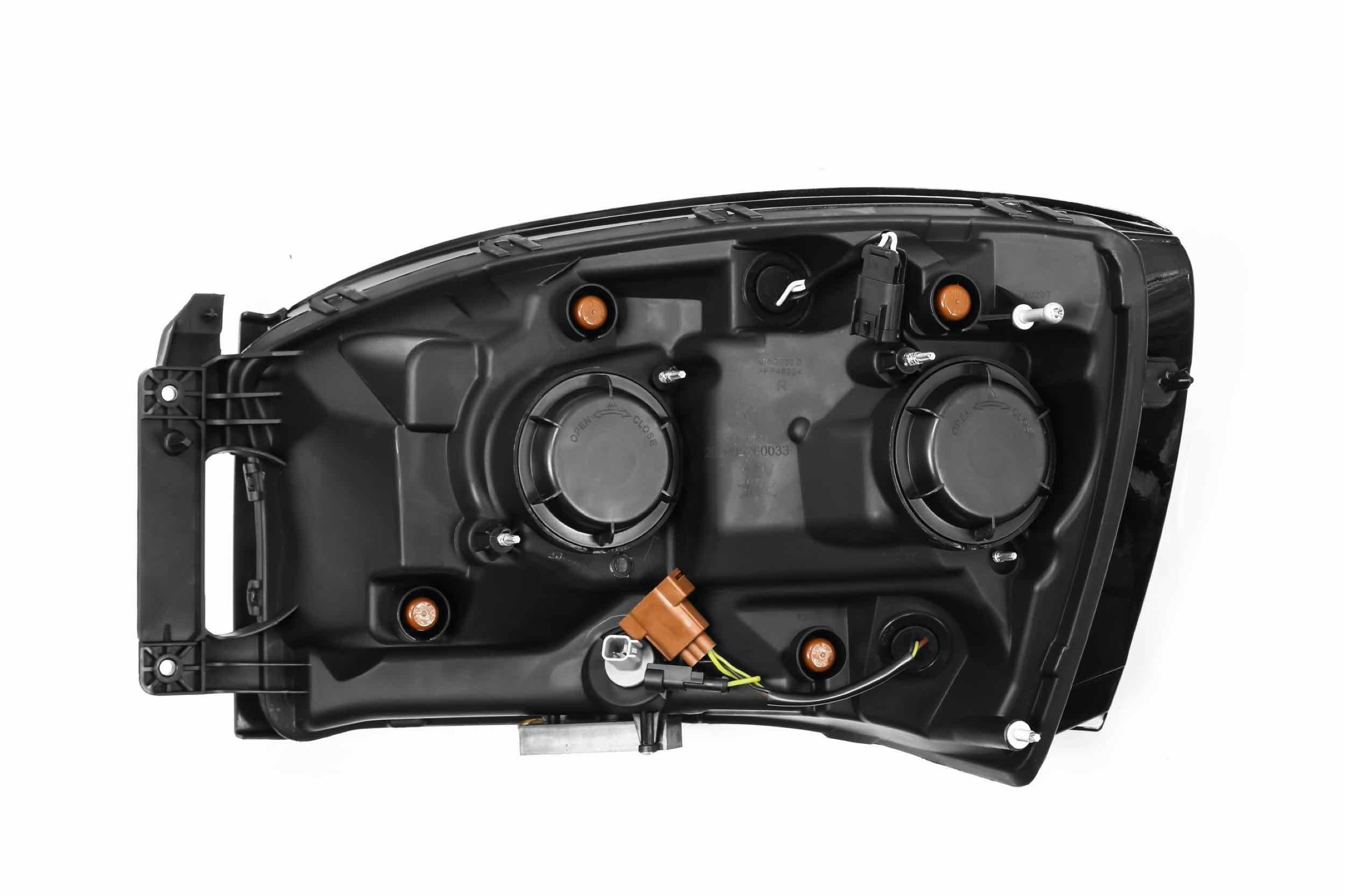 ARex (PRO-Series) Halogen Headlights: Dodge Ram (06-08) - Alpha-Black (Set)
