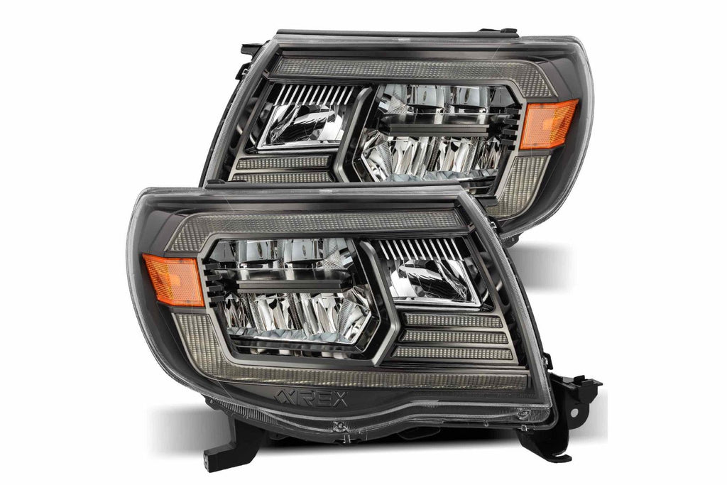 ARex Luxx LED Headlights: Toyota Tacoma (05-11) - Black (Reflector / Set)